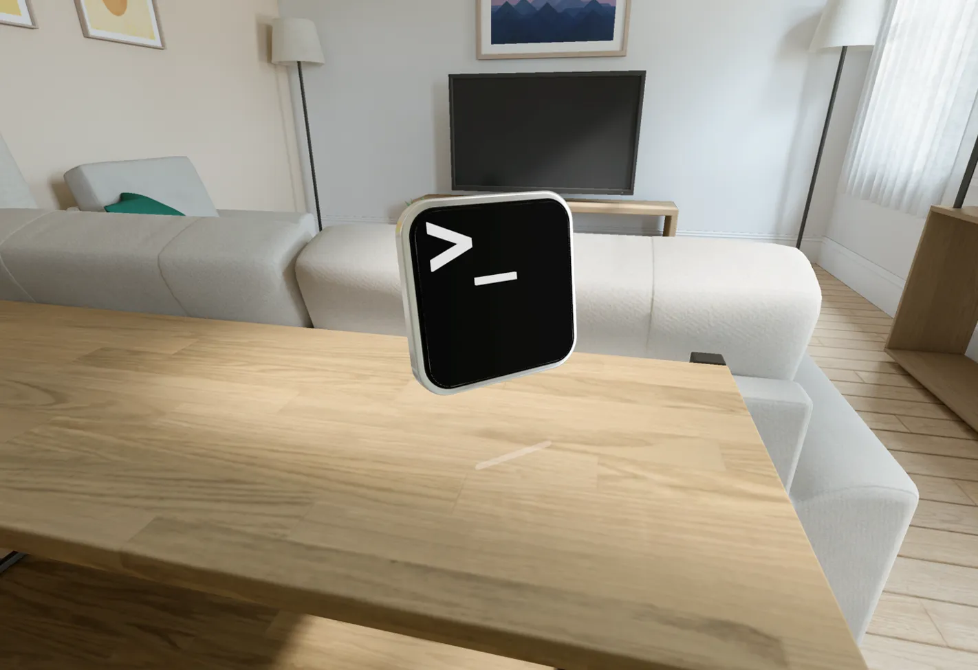 The 3D-model without a shadow beneath.